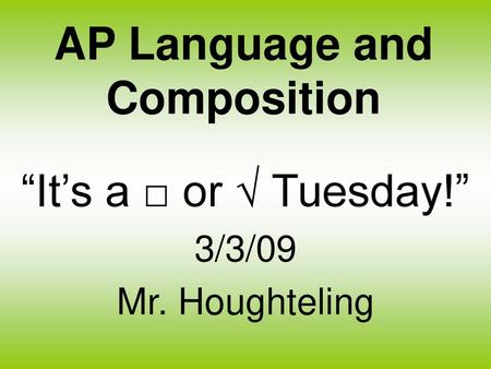 AP Language and Composition