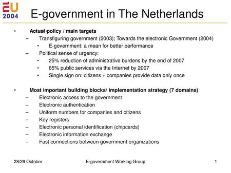 E-government Working Group