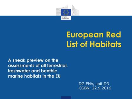 European Red List of Habitats