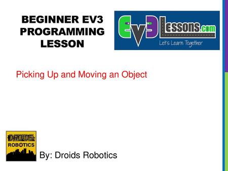 BEGINNER EV3 PROGRAMMING Lesson