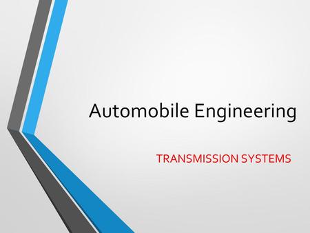 Automobile Engineering