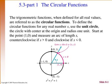 5.3-part 1 The Circular Functions