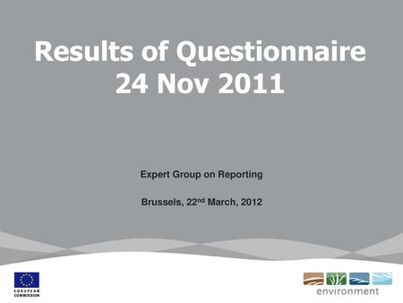 Results of Questionnaire 24 Nov 2011