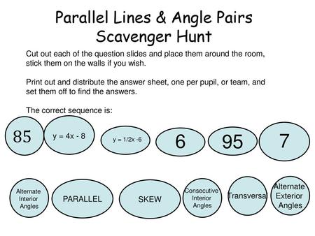 Parallel Lines & Angle Pairs