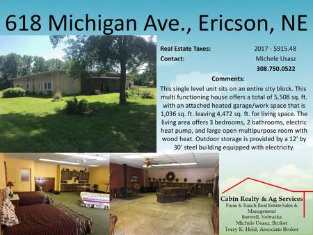 618 Michigan Ave., Ericson, NE