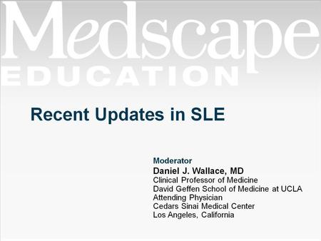 Recent Updates in SLE.