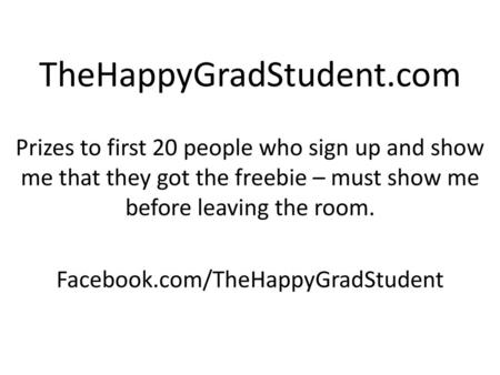 Facebook.com/TheHappyGradStudent