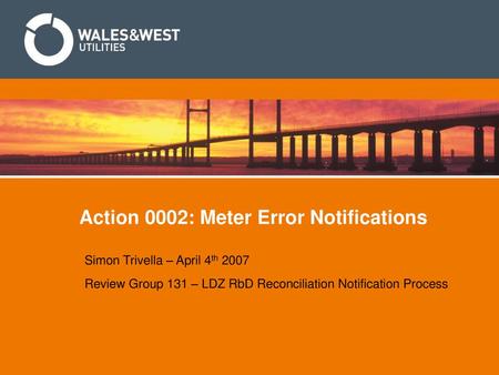 Action 0002: Meter Error Notifications