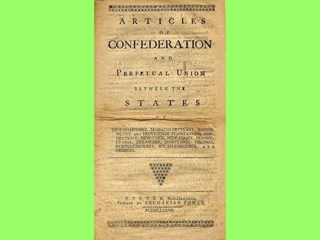 The Articles of Confederation