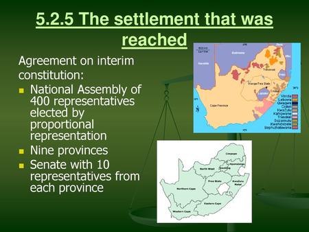 5.2.5 The settlement that was reached