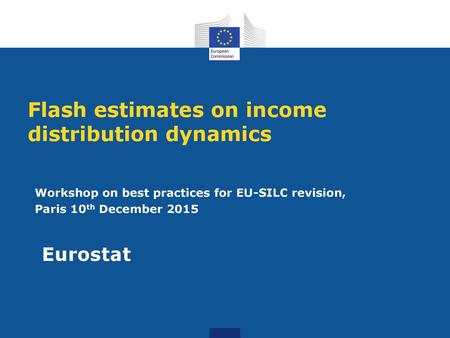 Flash estimates on income distribution dynamics