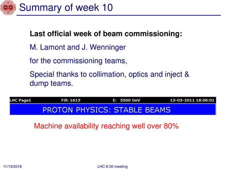 Machine availability reaching well over 80%