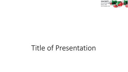 Title of Presentation 11/22/2018 3:34 PM