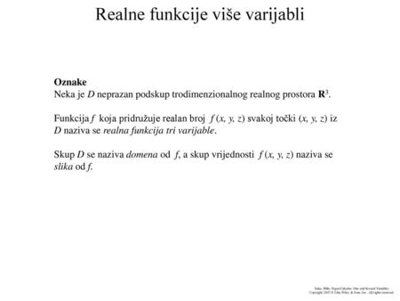 Realne funkcije više varijabli