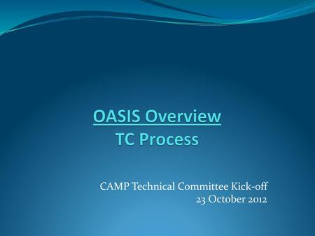 OASIS Overview TC Process