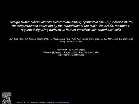 Ginkgo biloba extract inhibits oxidized low-density lipoprotein (oxLDL)-induced matrix metalloproteinase activation by the modulation of the lectin-like.