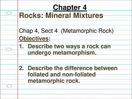 Rocks: Mineral Mixtures