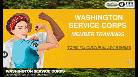 Washington service corps member trainings