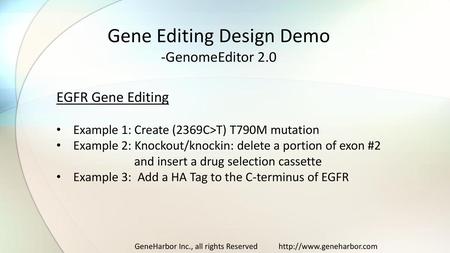 Gene Editing Design Demo