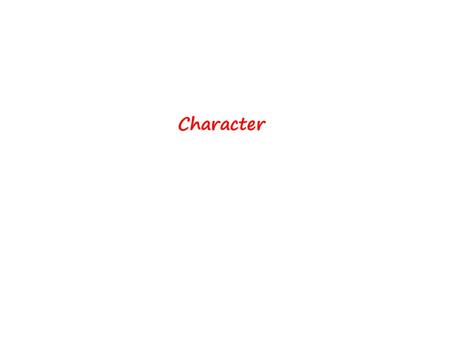 Character.