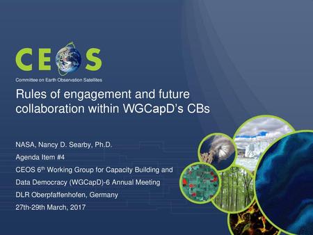 Rules of engagement and future collaboration within WGCapD’s CBs