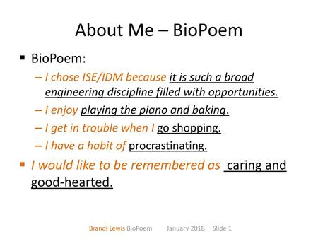 Brandi Lewis BioPoem January 2018 Slide 1