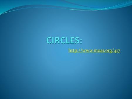 CIRCLES: http://www.m0ar.org/417.