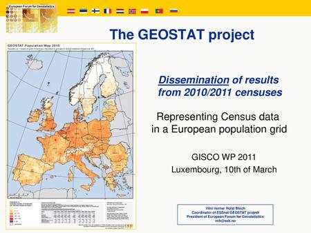 Dissemination of results from 2010/2011 censuses