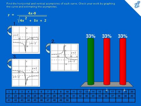 Find the horizontal and vertical asymptotes of each curve