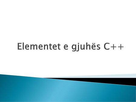 Elementet e gjuhës C++.