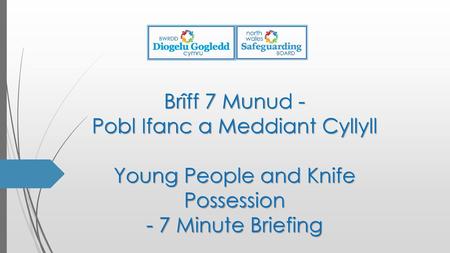 1. BETH YDYW? WHAT IS IT? Ers 2008, mae trosedd â chyllell wedi ei ddiffinio fel unrhyw drosedd sy’n bodloni y ddau faen prawf isod: Yn cyfrif.