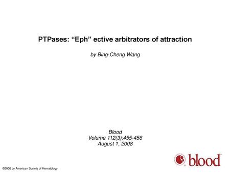 PTPases: “Eph” ective arbitrators of attraction