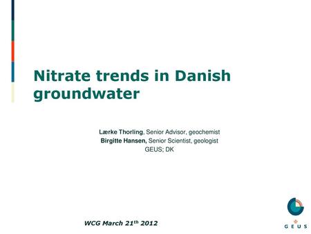 Nitrate trends in Danish groundwater