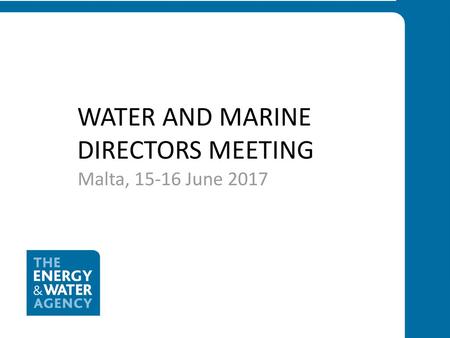 WATER AND MARINE DIRECTORS MEETING