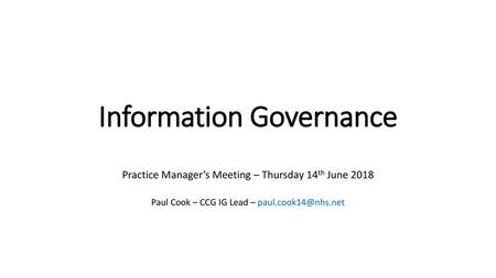 Information Governance