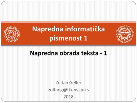 Napredna informatička pismenost 1