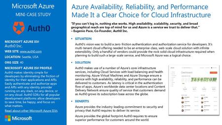 Azure Availability, Reliability, and Performance