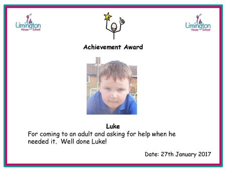 Achievement Award Luke