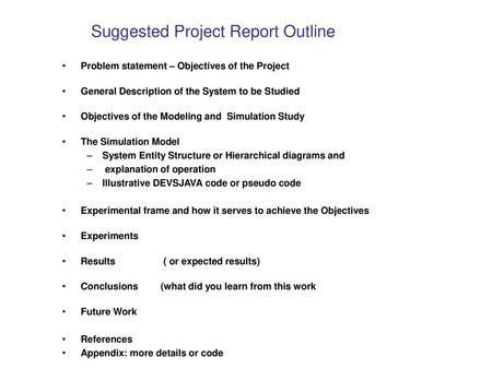 Suggested Project Report Outline