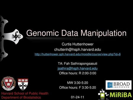 Genomic Data Manipulation