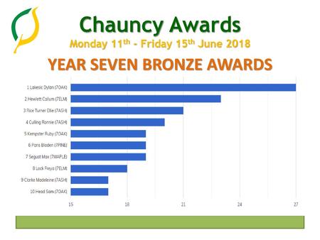 YEAR SEVEN BRONZE AWARDS