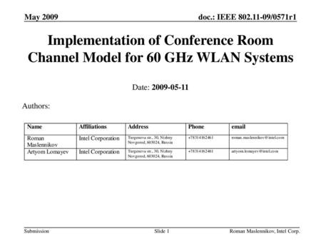 Month Year doc.: IEEE yy/xxxxr0 May 2009