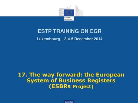 ESTP TRAINING ON EGR Luxembourg – December 2014