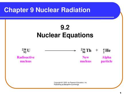 Chapter 9 Nuclear Radiation