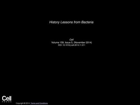 History Lessons from Bacteria