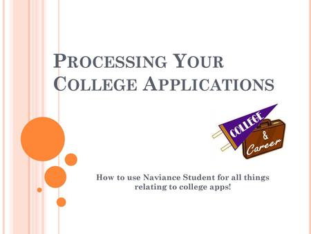 Processing Your College Applications