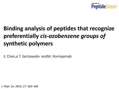 Binding analysis of peptides that recognize