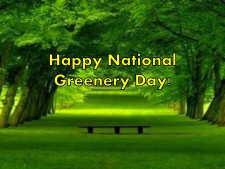 Happy National Greenery Day!