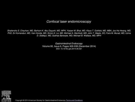 Confocal laser endomicroscopy