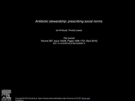 Antibiotic stewardship: prescribing social norms